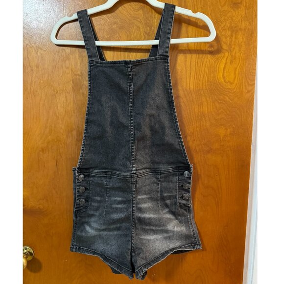Free People Denim - Free People Dark Gray Denim Shortalls Size 28